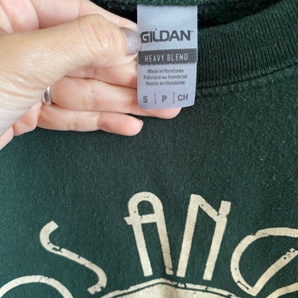 Z LOS ANGELES SWEATSHIRT GREEN PRINTED HEAVY BLENDED - Picture 4 of 6